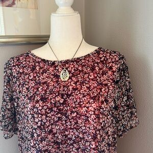Vince Camaro flower print blouse NWOT